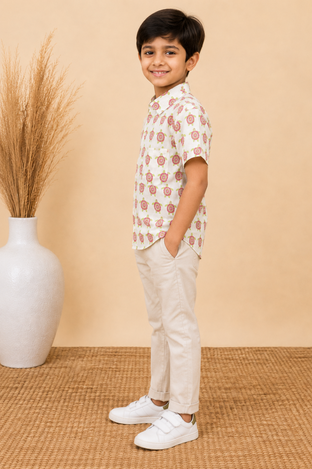 Off-White & Brown Shirt