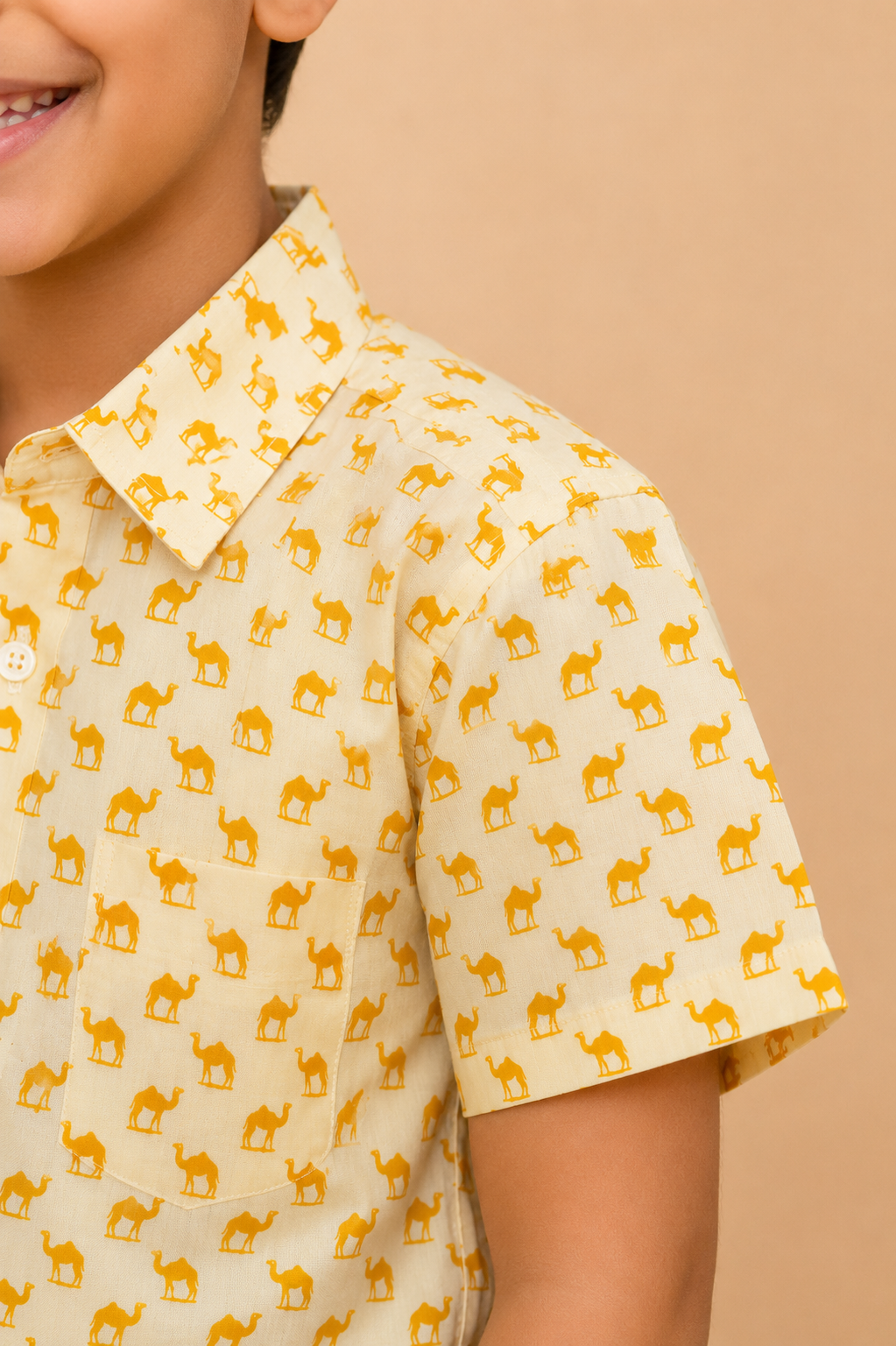 Cream & Mustard Yellow Shirt