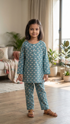 Muted Teal Blue Lounge Wear