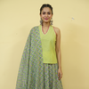 Lime Green Top with Skirt and Dupatta