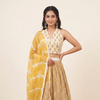 Off White Top Skirt With Dupatta Set