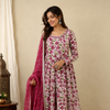 Pink & White Cotton Complete Suit Set