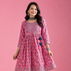Pink Cotton Kurta with Dhoti