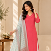 Peach Kurta Dupatta set
