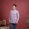 MULTICOLORED Chinese collar HANDBLOCK SHIRT FOR MEN'S