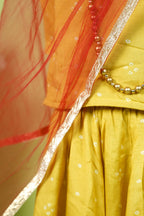Girls blouse skirt Dupatta Set