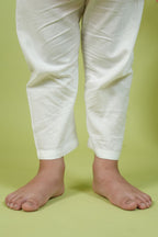 Orange Dola Silk Boys Kurta