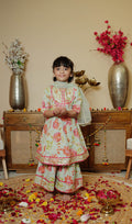 Cotton Kurta Skirt Dupatta Set For Girls
