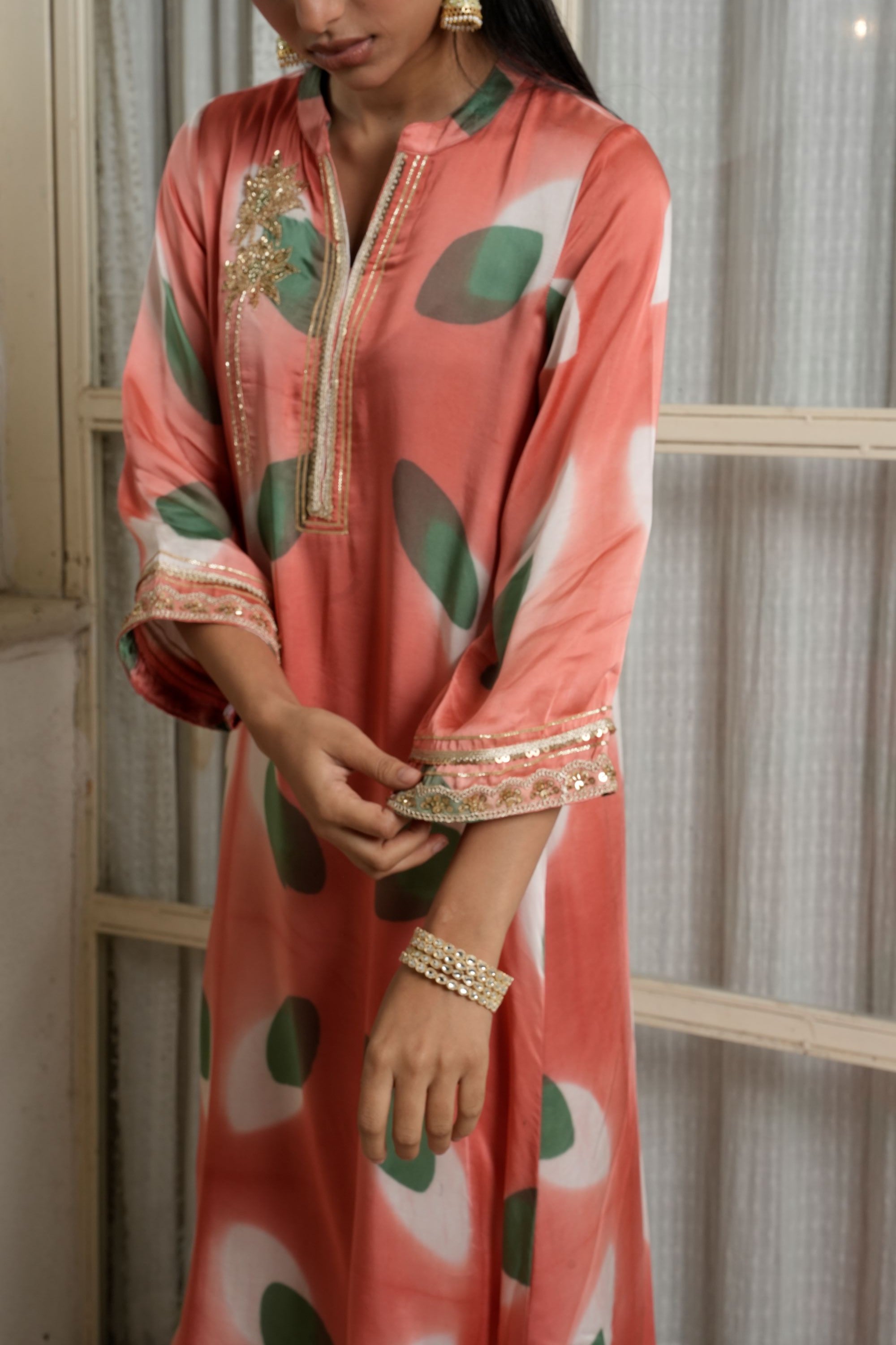 Coral Orange Kurta Pant