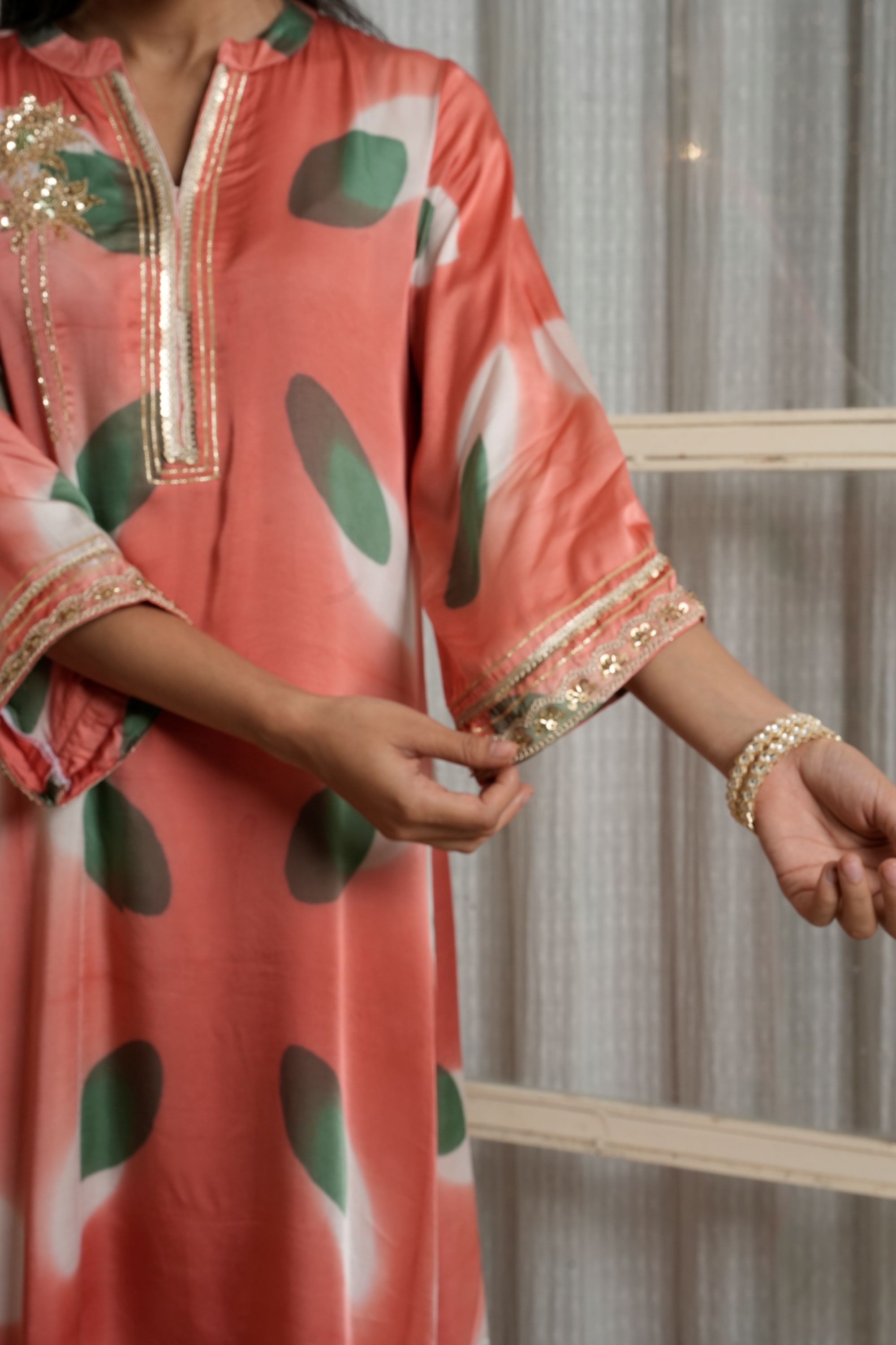Coral Orange Kurta Pant