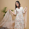 Skin Cotton Round Floral Print Kurta For Women's