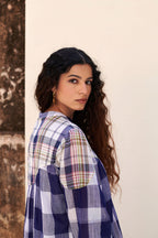 Blue Round Neck Top For Women's