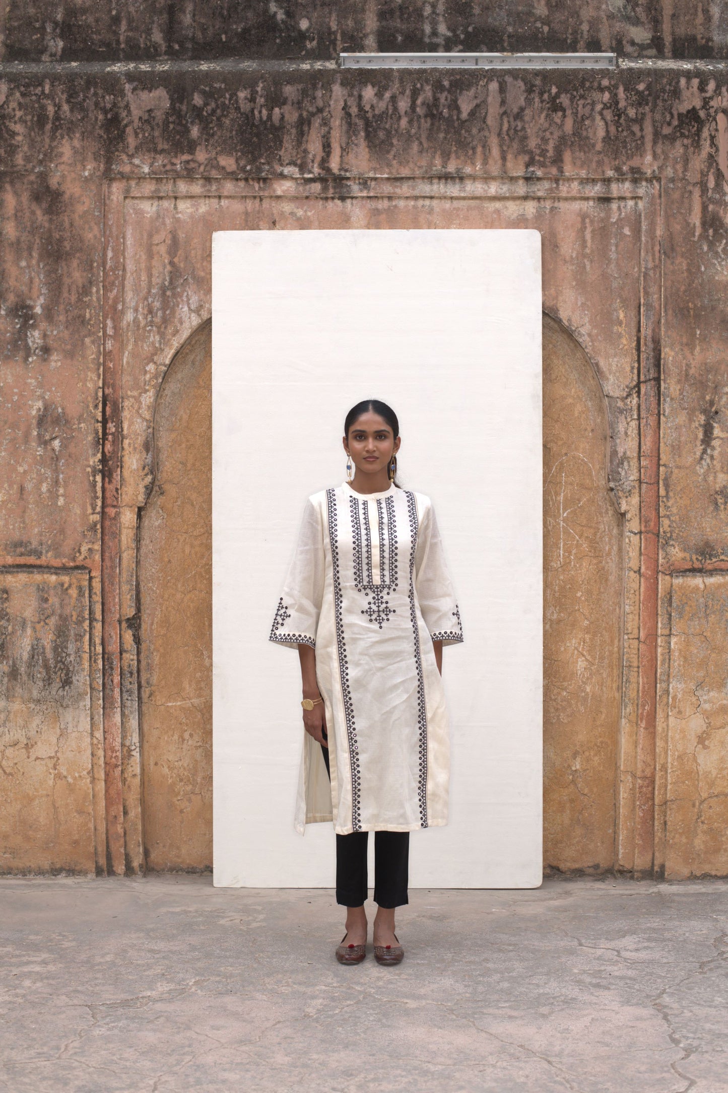 White Cotton Flex Kurta For Women's