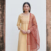 Warm Mustard Yellow Cotton Flax Kurta Pant Set