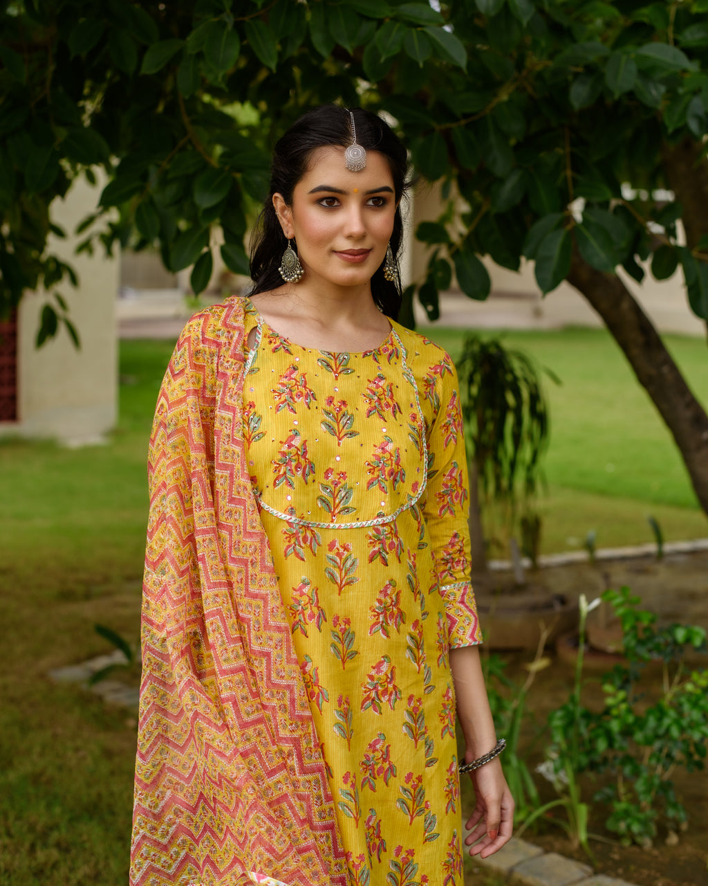 Avni Handblock Kurta With Dupatta (Pant Not Included)