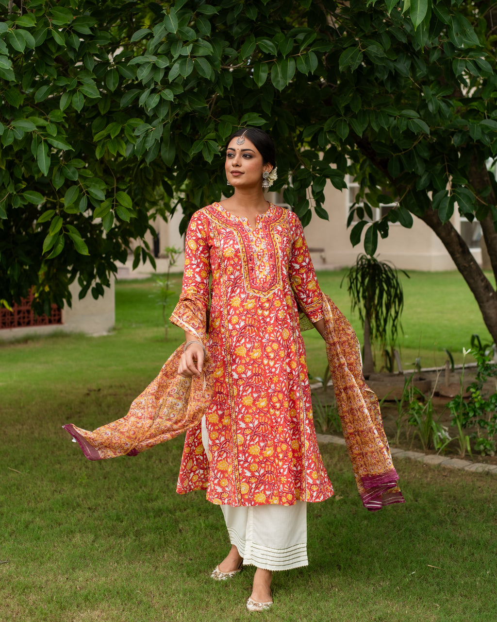 Saryu A-line Kurta with Dupatta (Pant Not Included)