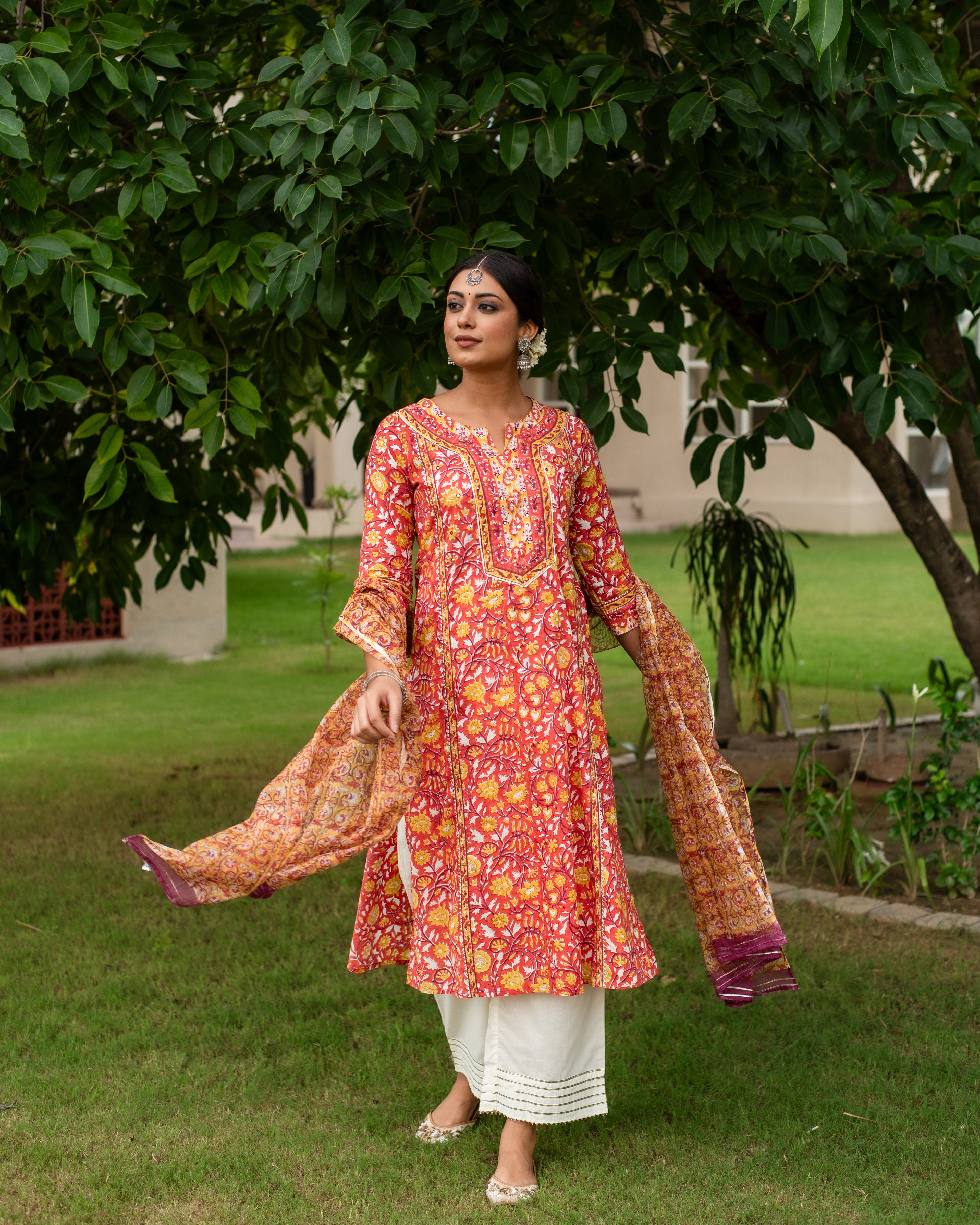 Saryu A-line Kurta with Dupatta (Pant Not Included)