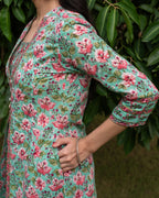 Rama Green A-Line Kurta