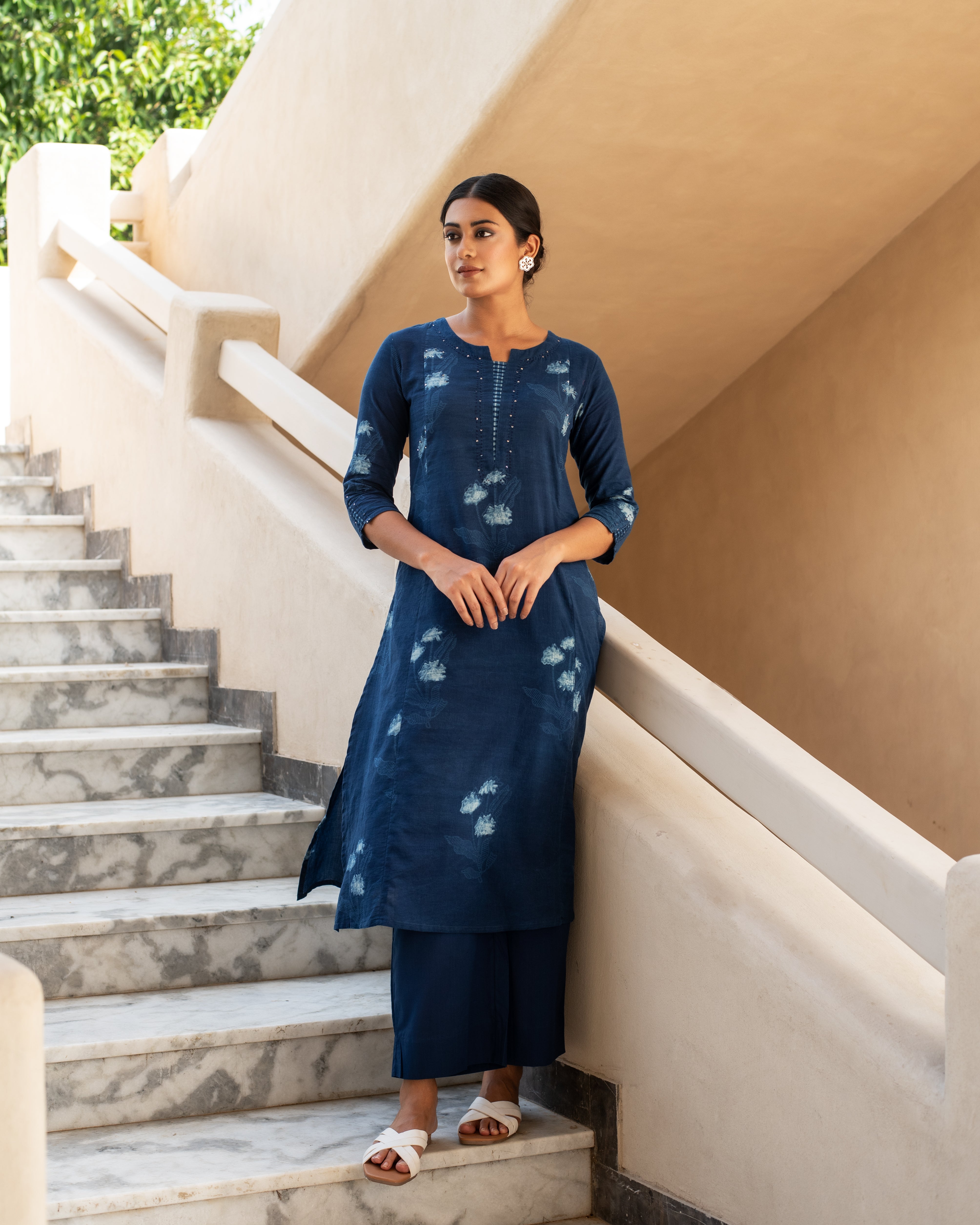 Rashi Indigo Handblock Kurta