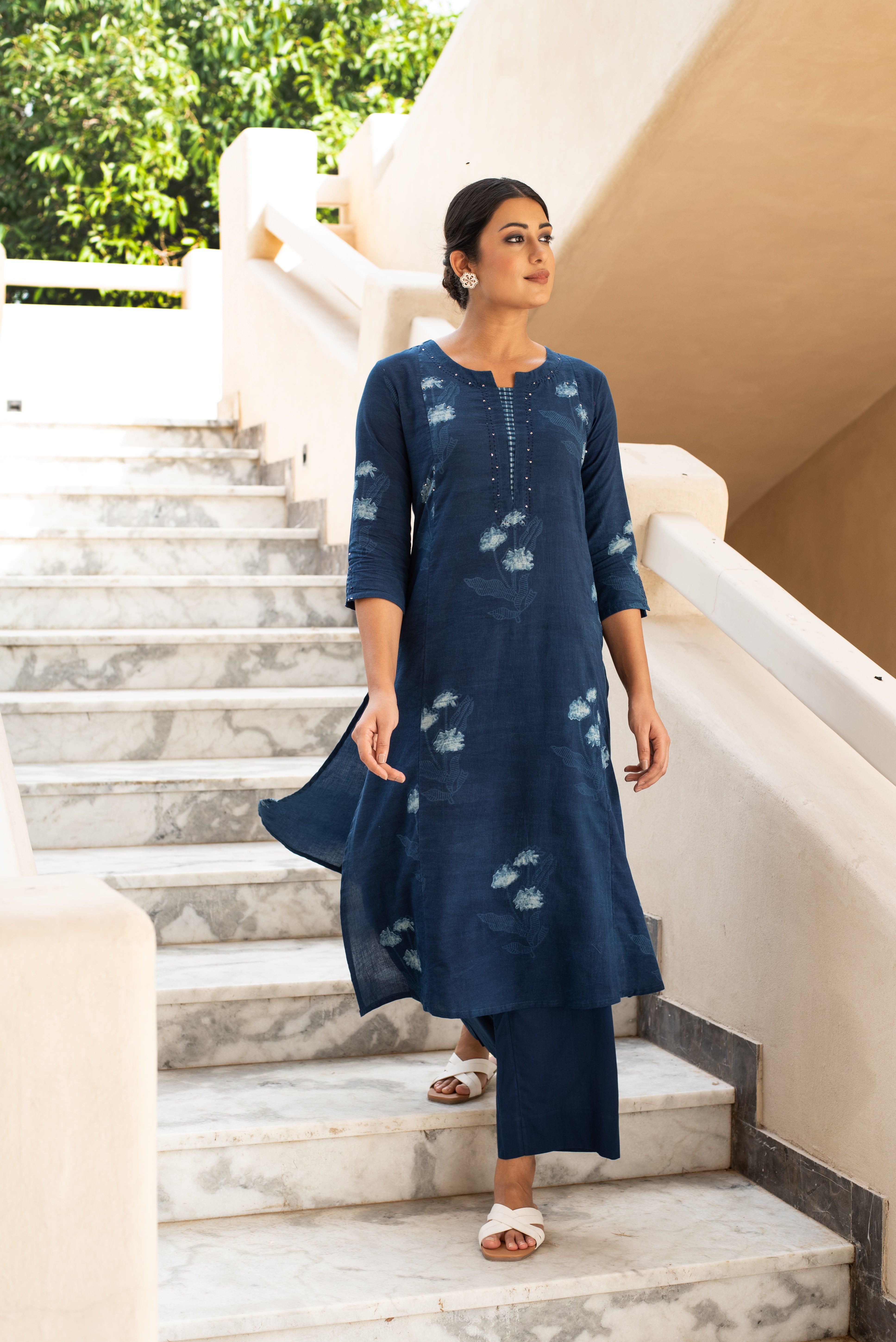 Rashi Indigo Handblock Kurta