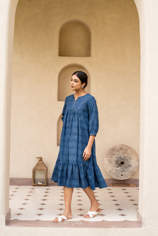 Atashi Indigo Handblock Dress