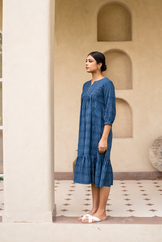 Atashi Indigo Handblock Dress