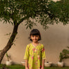 Mehndi Green Kurta with Majenta Pink Salwar and Dupatta