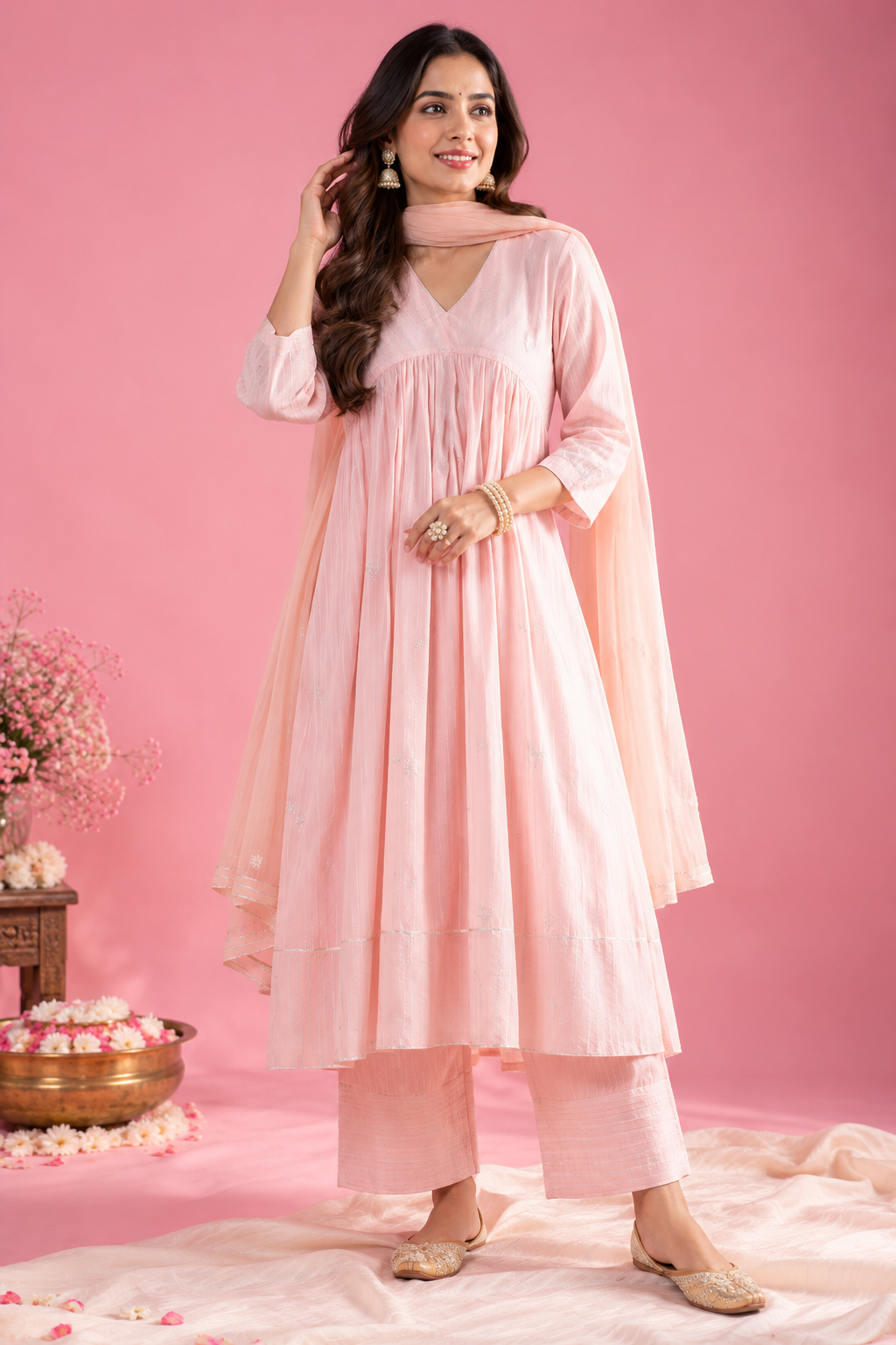 Baby pink Complete suit set