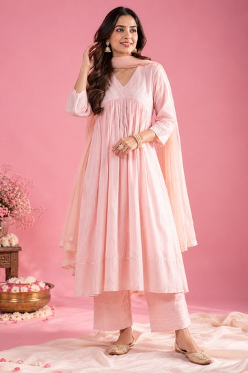 Baby pink Complete suit set