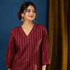 Maroon Short Kurta