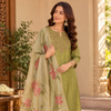 Green kurta Dupatta