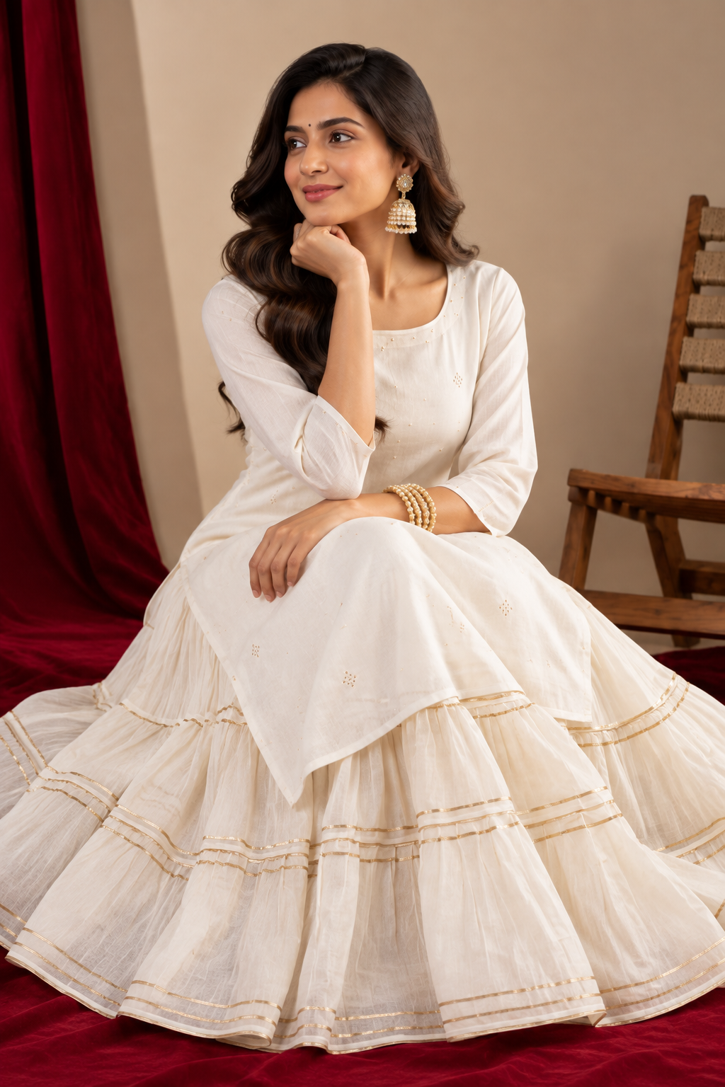 Off-White Chanderi Kurta