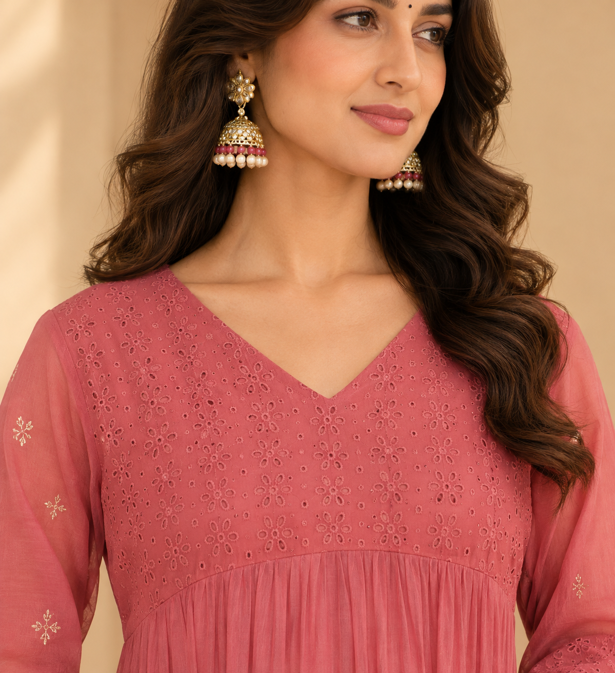 Pink Mul Cotton Dress