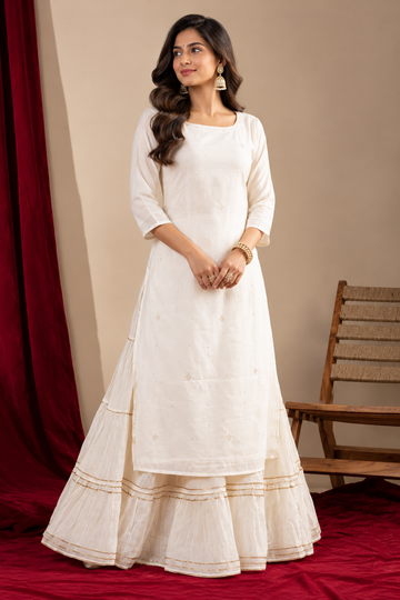 Off-White Chanderi Kurta