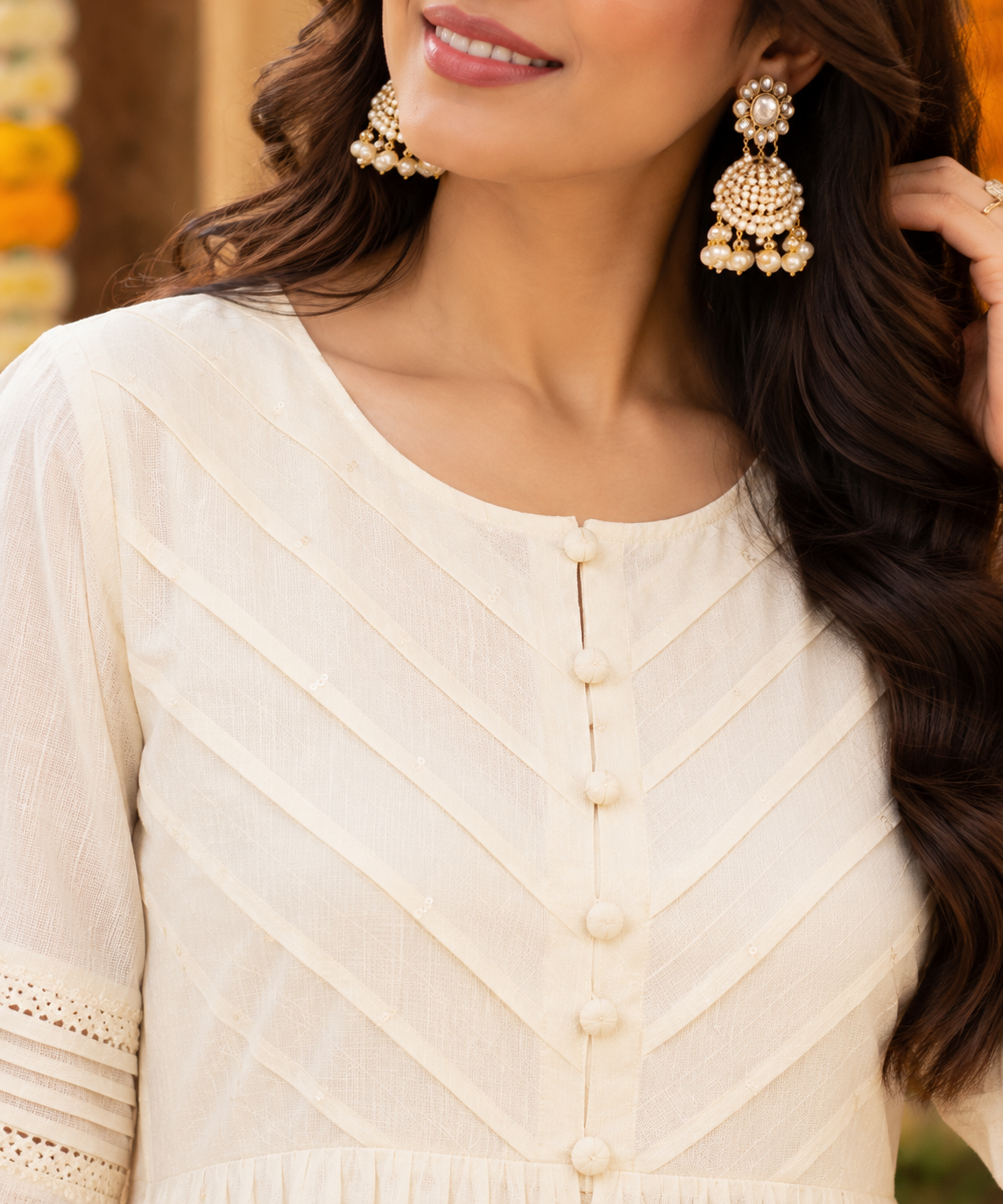 White Cotton Kurta Pant