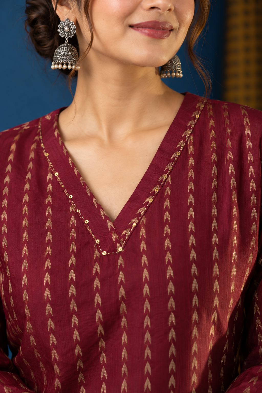 Maroon Short Kurta