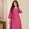 Magenta Pink Chanderi kurta