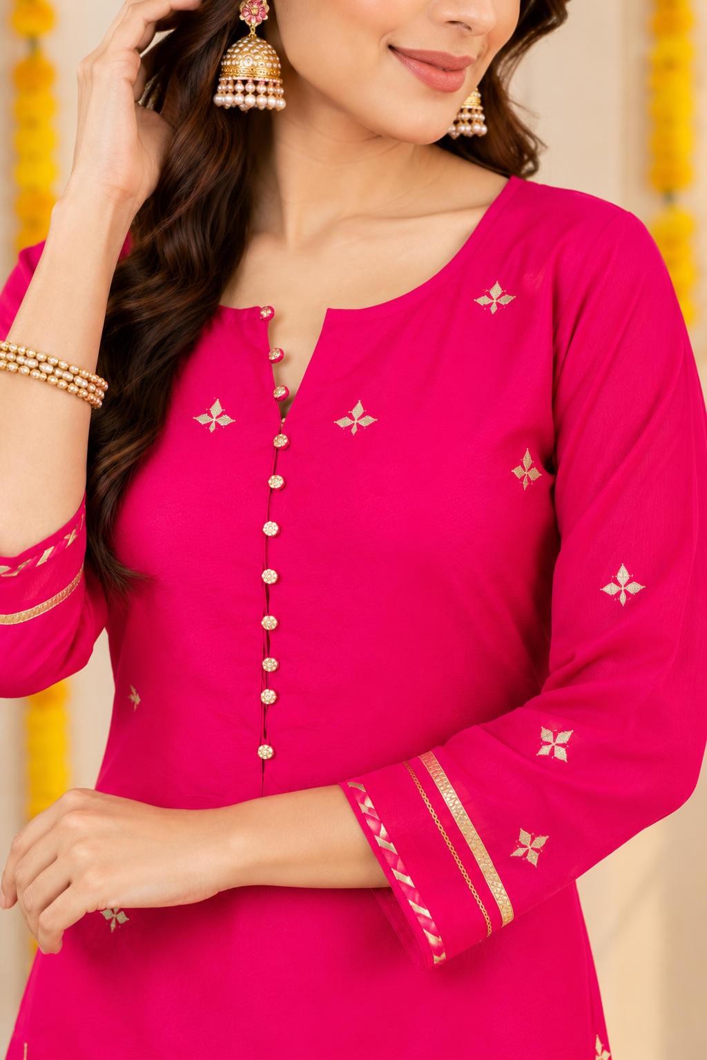 Pink kurta Dupatta