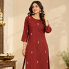 Maroon Kurta