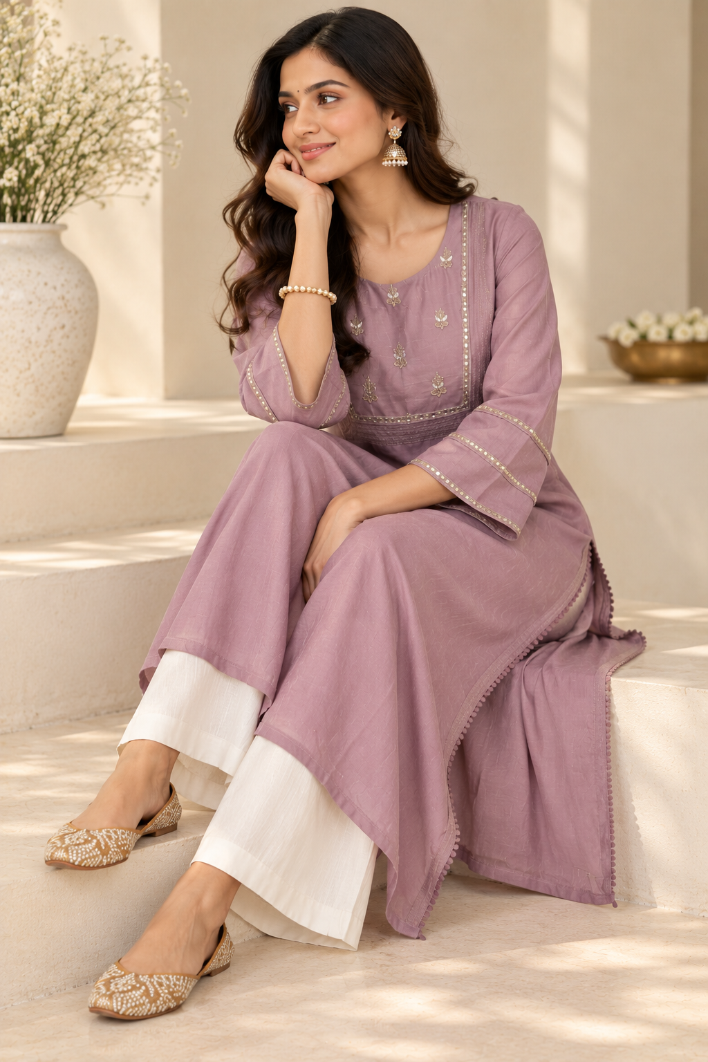 Pink Kurta