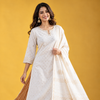 White Kurta Dupatta Set