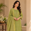 Green Chanderi Kurta Dupatta
