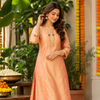 Orange Chanderi Kurta