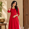 Red Chanderi kurta