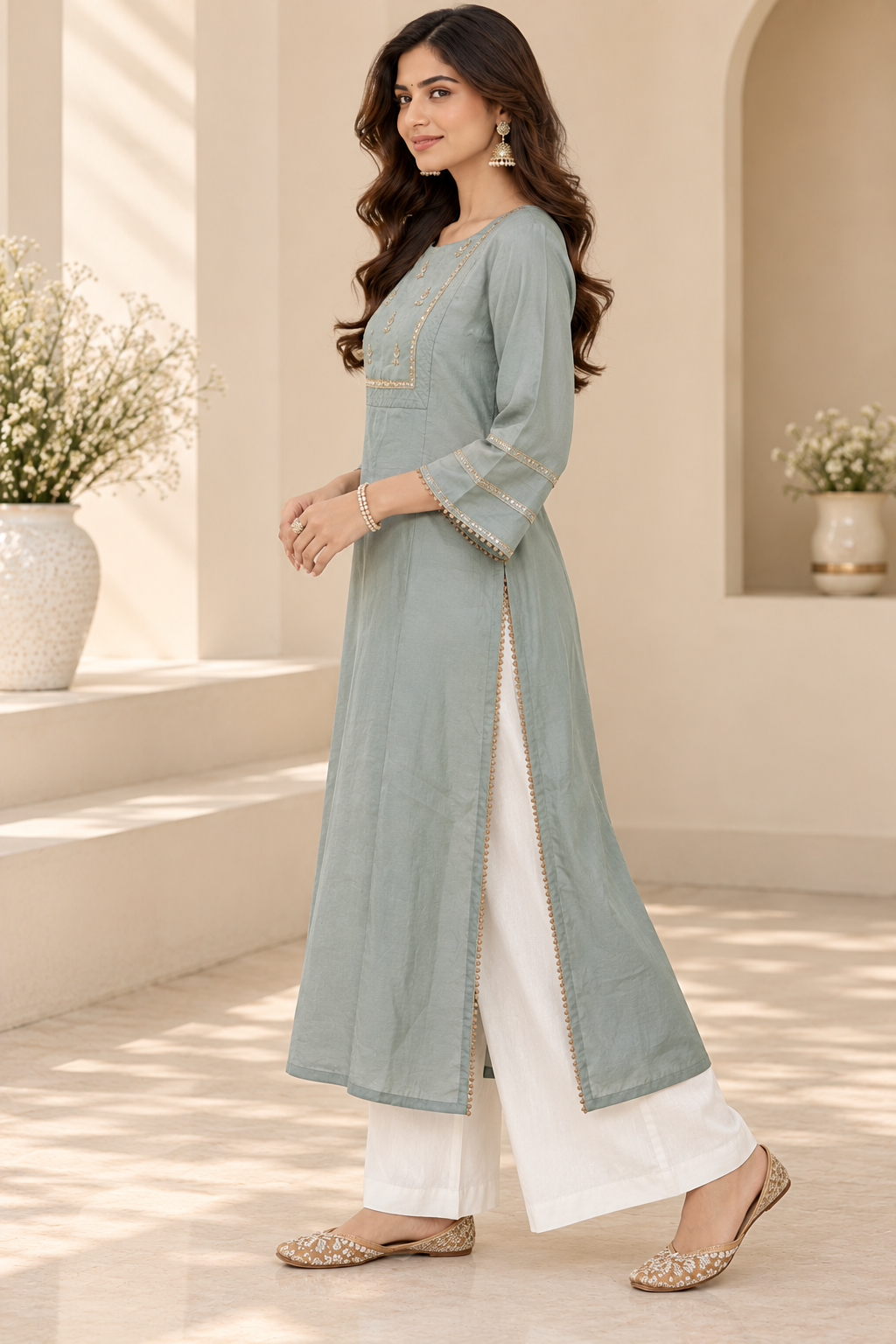 Grey Kurta