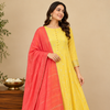Yellow Round Neck Complete Suit Set