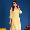 Yellow Chanderi Kurta