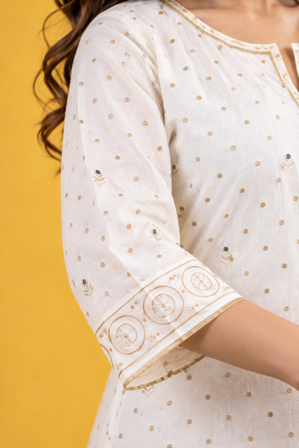 White Kurta Dupatta Set