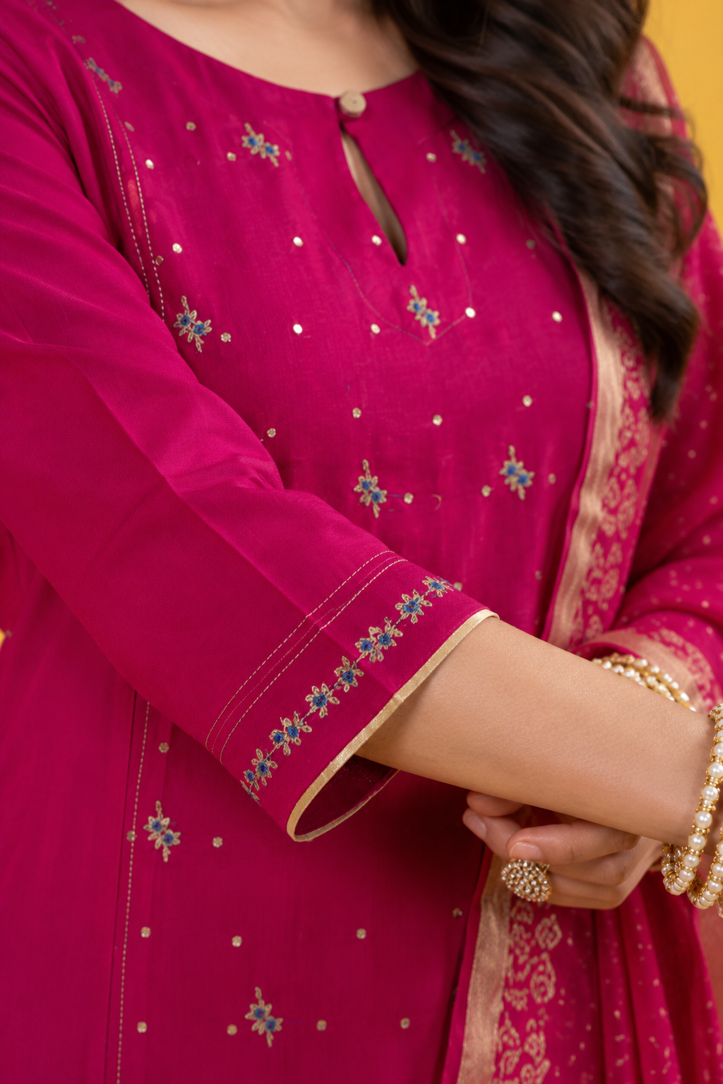 Falsa Chanderi Kurta Dupatta Set