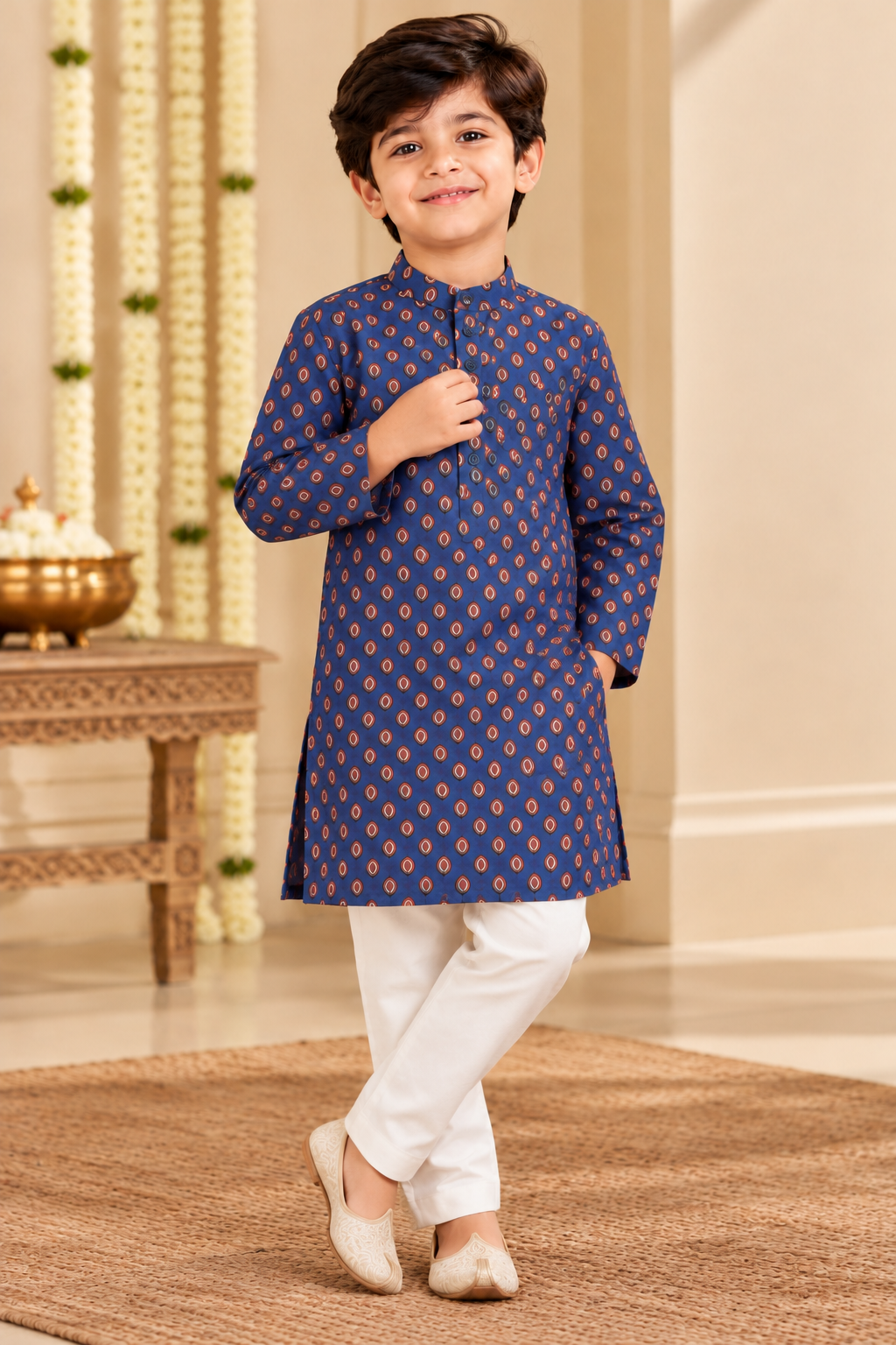 Blue Kids Boy Kurta